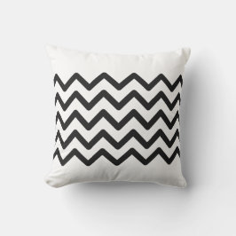 Cojín Decorativo Diseño de patrón en zigzag pastel blanco y suave