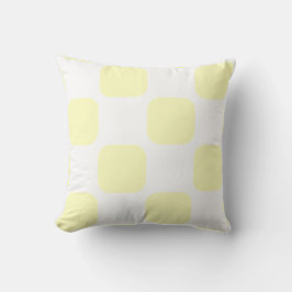 Cojín Decorativo Diseño de patrón pastel blanco y amarillo suave en
