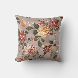 Cojín Decorativo diseño de patrones de flores ilustraciones textile