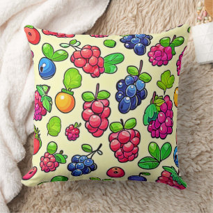 Cojín Decorativo Diseño de patrones de fruta de cereza