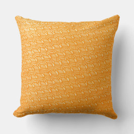 Cojín Decorativo Diseño de patrones de Naranja vibrante