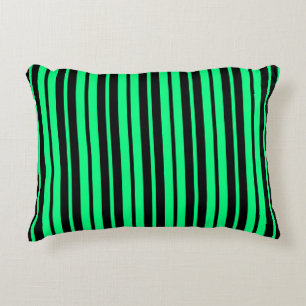 Cojín Decorativo Diseño de patrones de rayas verticales verdes de c