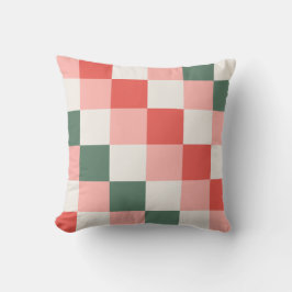 Cojín Decorativo Diseño de patrones festivos de tablero de verifica