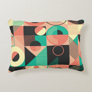 Cojín Decorativo Diseño de patrones geométricos retro