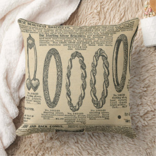 Cojín Decorativo Diseño de periódico antiguo