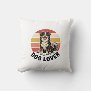Cojín Decorativo Diseño de perro lindo grabado vintage amante de pe
