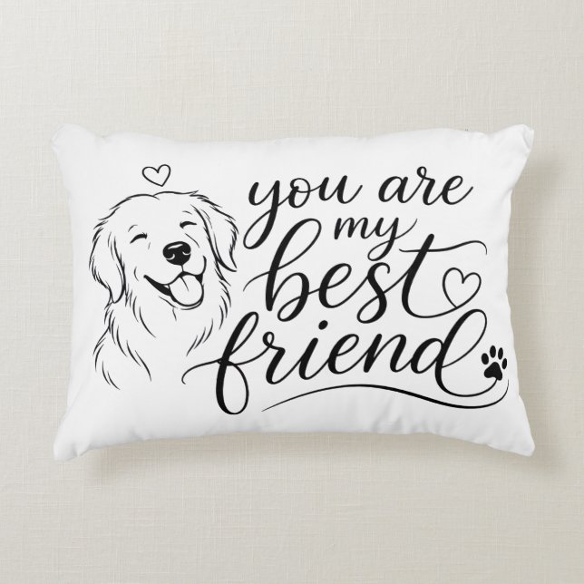 Cojín Decorativo Diseño de Perro Mejor Amigo (Anverso)