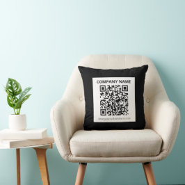 Cojín Decorativo Diseño de Personalizable sencillo y código QR edit