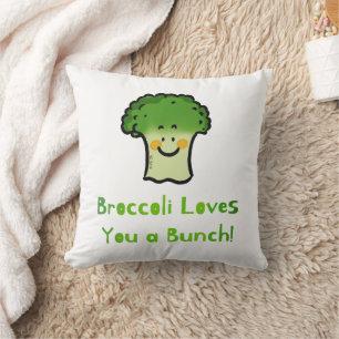 Cojín Decorativo Diseño de Personalizado Cute Broccoli Pun