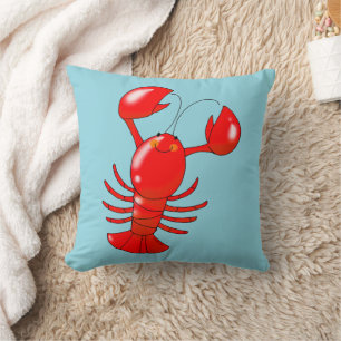 Cojín Decorativo Diseño de Personalizado de langosta sonriente