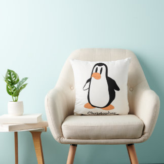 Cojín Decorativo Diseño de pingüino personalizado