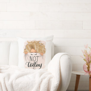 Cojín Decorativo Diseño de poder de chica rubia para chicas jóvenes