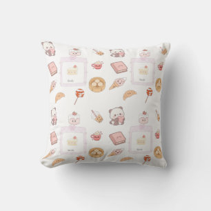 Cojín Decorativo Diseño de postre dulce kawaii rosa lindo