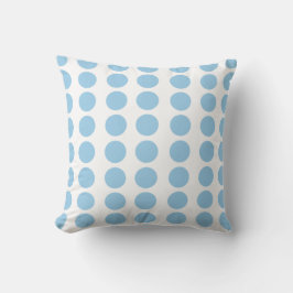 Cojín Decorativo Diseño de puntos de polka azul