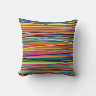 Cojín Decorativo diseño de rayas abstractas coloridas