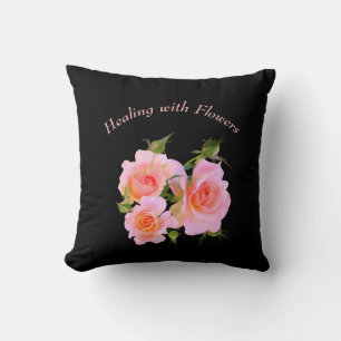Cojín Decorativo Diseño de Rosas de curación con flores