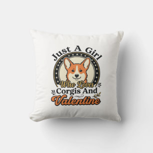 Cojín Decorativo Diseño de San Valentín de Corgi para amantes de lo