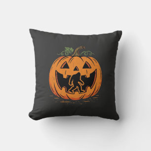 Cojín Decorativo Diseño de silueta de calabaza de Halloween de Pie