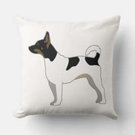 Cojín Decorativo Diseño de silueta de raza básica Rat Terrier