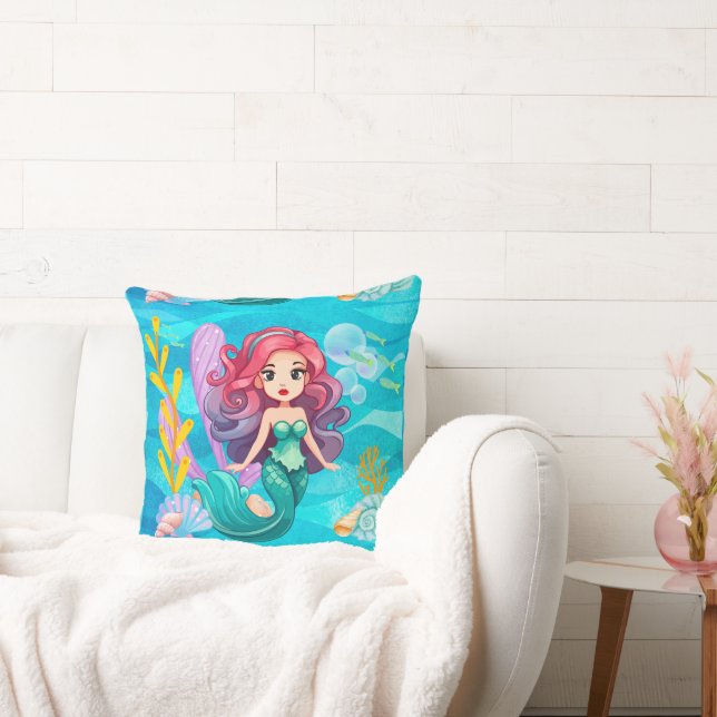 Cojín Decorativo Diseño de sirena mística (Sofá)