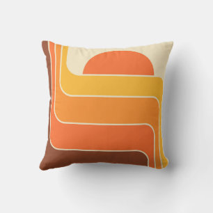Cojín Decorativo Diseño de Sol Geométrico Retro