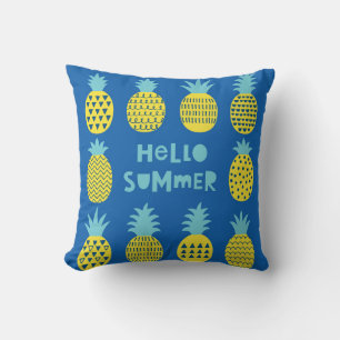 Cojín Decorativo Diseño de tarjeta de vinos Fun Pineapple Vintage