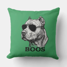 Diseño de tatuaje de Pitbull con gafas de sol en e