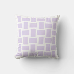 Cojín Decorativo Diseño de tejido blanco y lila púrpura