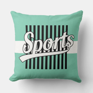 Cojín Decorativo Diseño de texto: blanco de los DEPORTES + tu propi