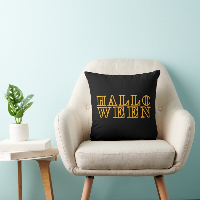 Cojín Decorativo Diseño de texto de Halloween (Silla)