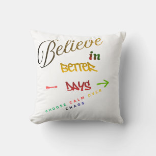 Cojín Decorativo Diseño de texto minimalista moderno motivacional