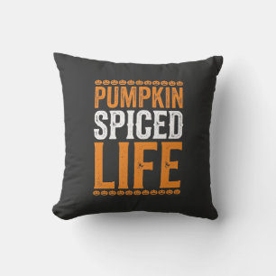 Cojín Decorativo Diseño de tipografía de Halloween Pumpkin Spiced L