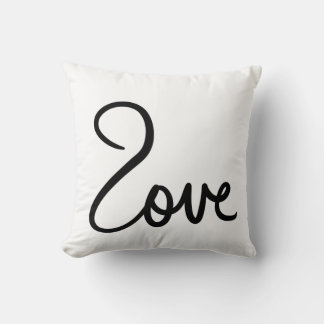 Cojín Decorativo Diseño de tipografía de la palabra "amor" minimali