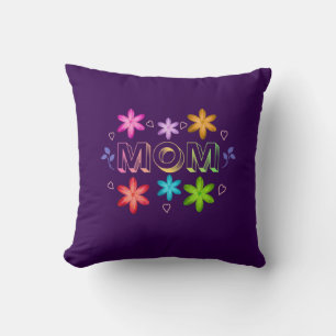 Cojín Decorativo Diseño de tipografía para mamá, arte de texto con 