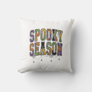 Cojín Decorativo Diseño de tipografía vintage de Halloween de tempo