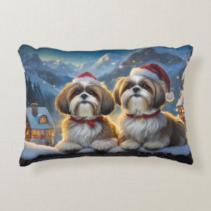 Cojín Decorativo Diseño de vacaciones Shih Tzus por Rich AMeN Gill