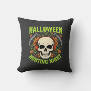 Cojín Decorativo Diseño de vector de calavera de guadaña de noche d