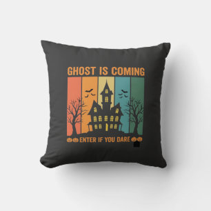 Cojín Decorativo Diseño de vector de casa embrujada de Halloween