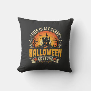 Cojín Decorativo Diseño de vector de disfraz de Halloween aterrador