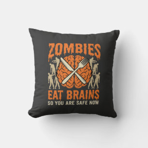 Cojín Decorativo Diseño de vector de Halloween de zombie divertido 