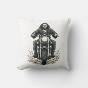 Cojín Decorativo Diseño de vector de motorista de motocicleta de gr