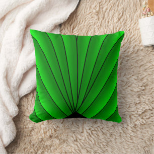 Cojín Decorativo Diseño de ventilador Art Deco verde