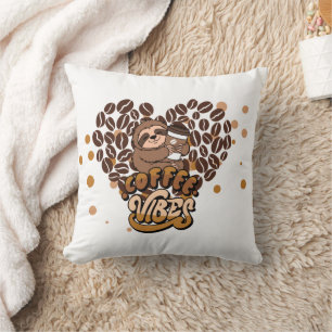 Cojín Decorativo Diseño de Vibraciones de Café