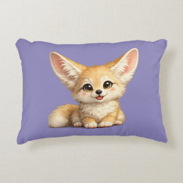 Cojín Decorativo Diseño de vibraciones positivas de zorro fennec fe