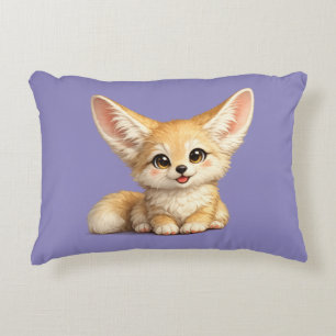 Cojín Decorativo Diseño de vibraciones positivas de zorro fennec fe