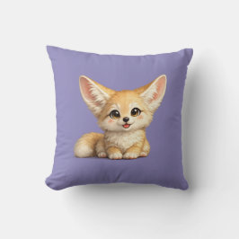 Cojín Decorativo Diseño de vibraciones positivas de zorro fennec fe