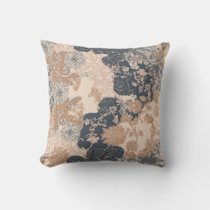 Cojín Decorativo Diseño de vintage de patrón floral de origen victo