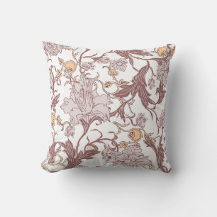 Cojín Decorativo Diseño de vintage de patrón floral de origen victo