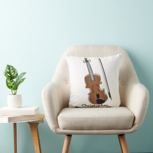 Cojín Decorativo Diseño de violín personalizado