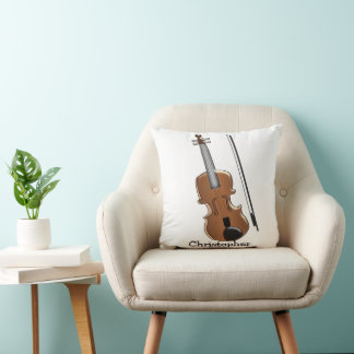 Cojín Decorativo Diseño de violín personalizado